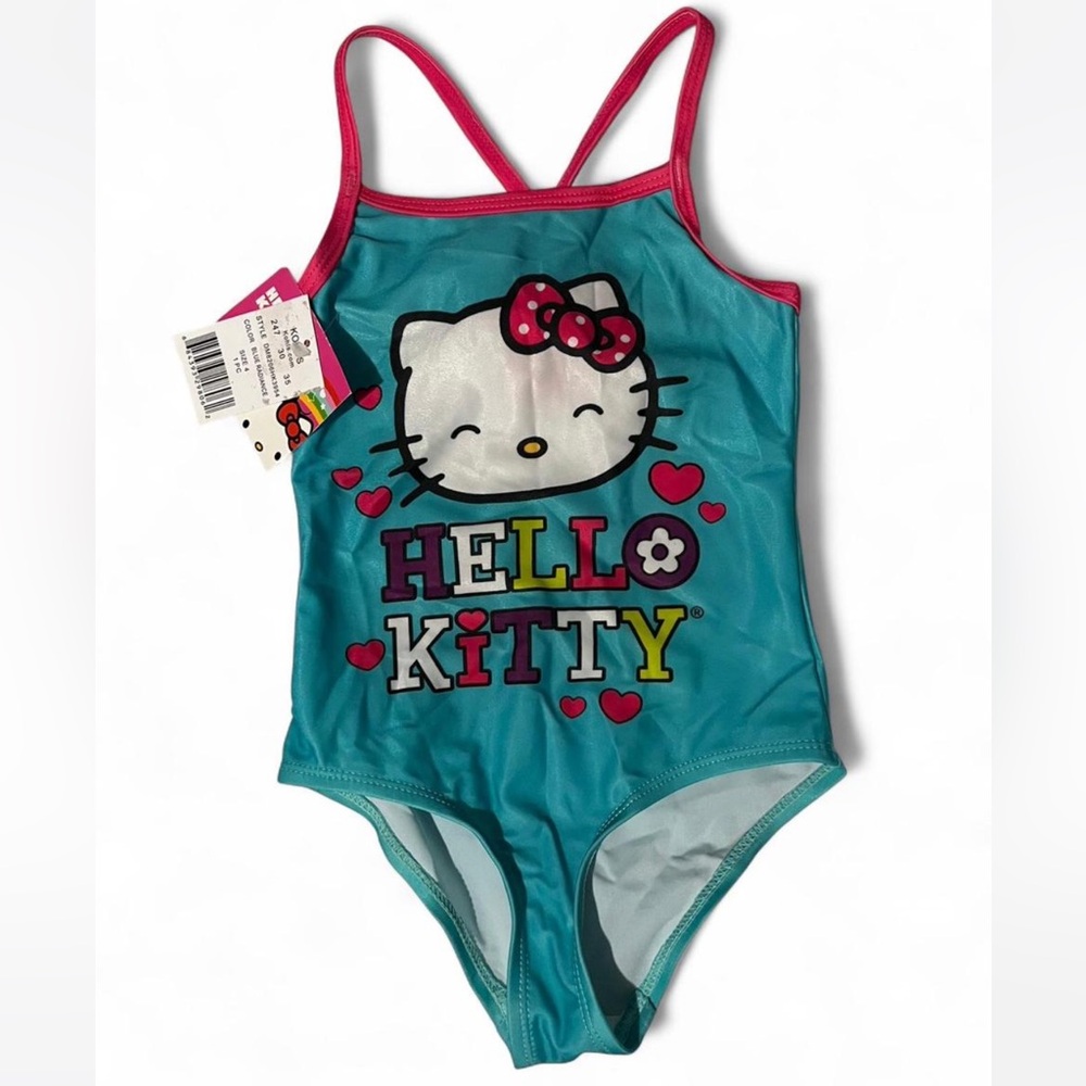 Hello Kitty Pink and White Swimwear